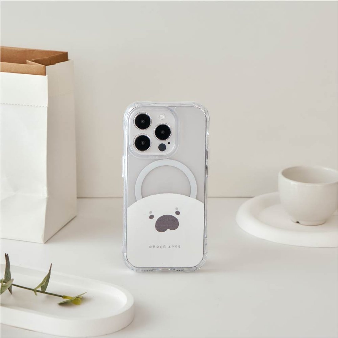 来点动物近距离小海豹抗黄防摔MagSafe iPhone手机壳 - 手机壳/手机套 - 塑料 透明