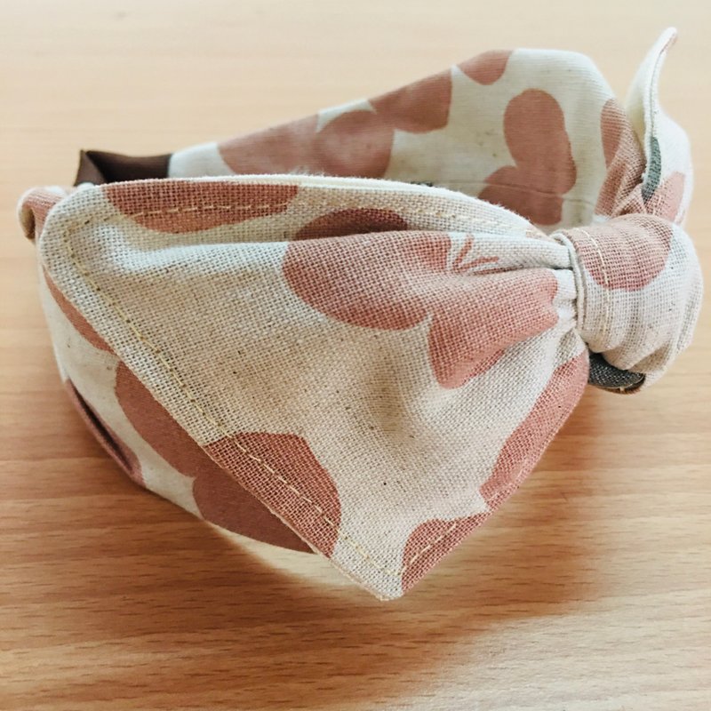 MOYA 宽版手工发箍 粉蝶飞飞 - 发饰 - 棉．麻 蓝色