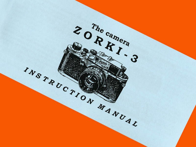 ZORKI-3 相机俄罗斯 Leica-III 英文手册副本说明书 - 相机 - 纸 