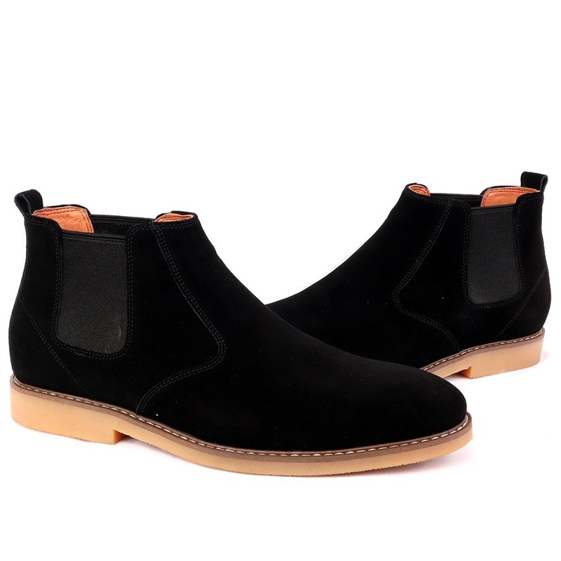 sixlips 休闲麂皮雀尔西短靴 黑 - 男款靴子 - 真皮 黑色