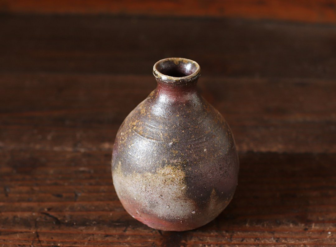 Bizen ware Sake t-094 - 酒杯/酒器 - 陶 咖啡色