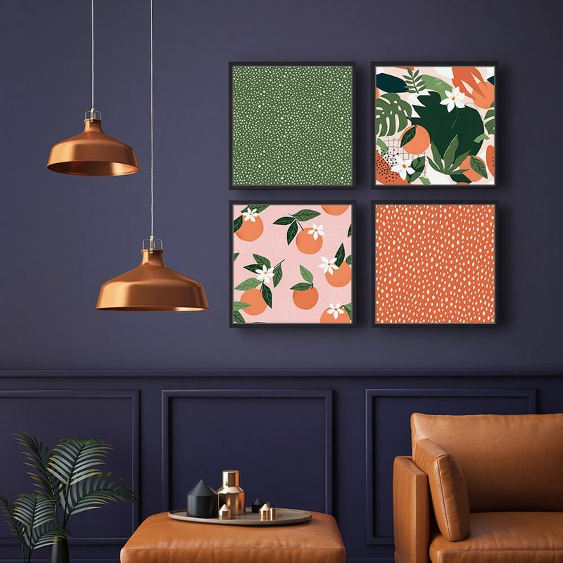 大橘大利_挂画_方框系列_台湾制造 两个工作天快速出货 - 海报/装饰画/版画 - 棉．麻 橘色