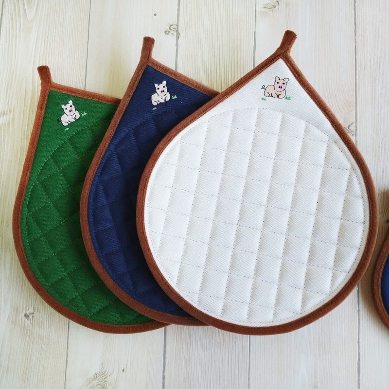 杯垫/隔热垫组- 有猪耶 动物园系列 米白/绿/蓝/红/紫 - 厨房用具 - 其他人造纤维 绿色