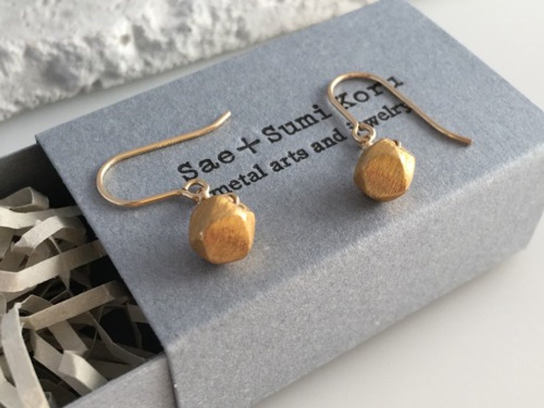 Cubic Vermeil k14gf earrings Clip-On - 耳环/耳夹 - 宝石 
