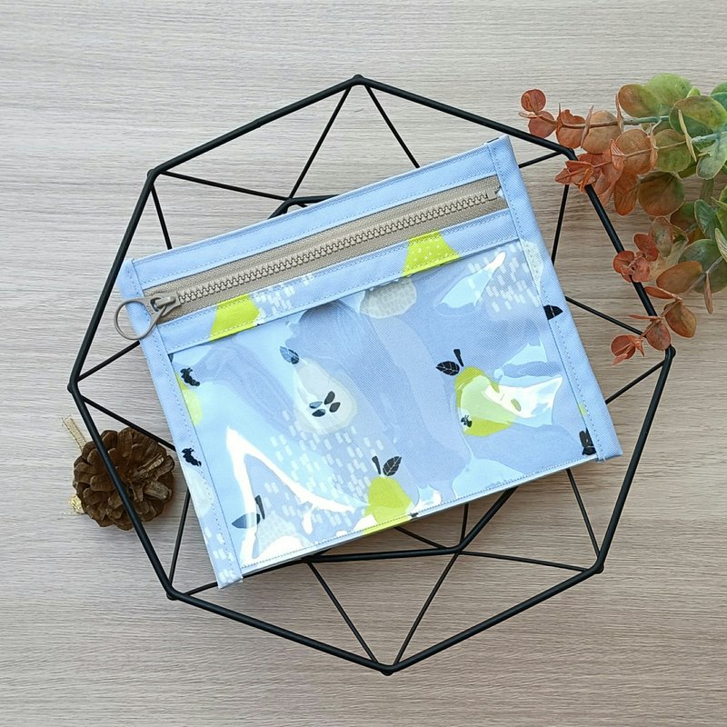 【收纳袋】幼稚园托药袋/水梨 - 围嘴/口水巾 - 防水材质 蓝色