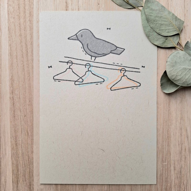 明信片 细嘴乌鸦 - 卡片/明信片 - 纸 