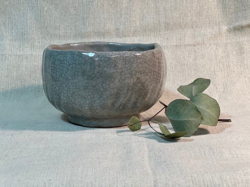 手捏志野烧茶碗 - 茶具/茶杯 - 陶 卡其色