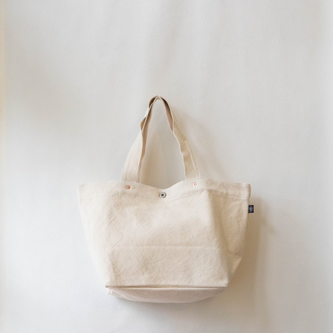 Boat-shaped tote bag M [generation] (VC-7M) - 手提包/手提袋 - 棉 白色