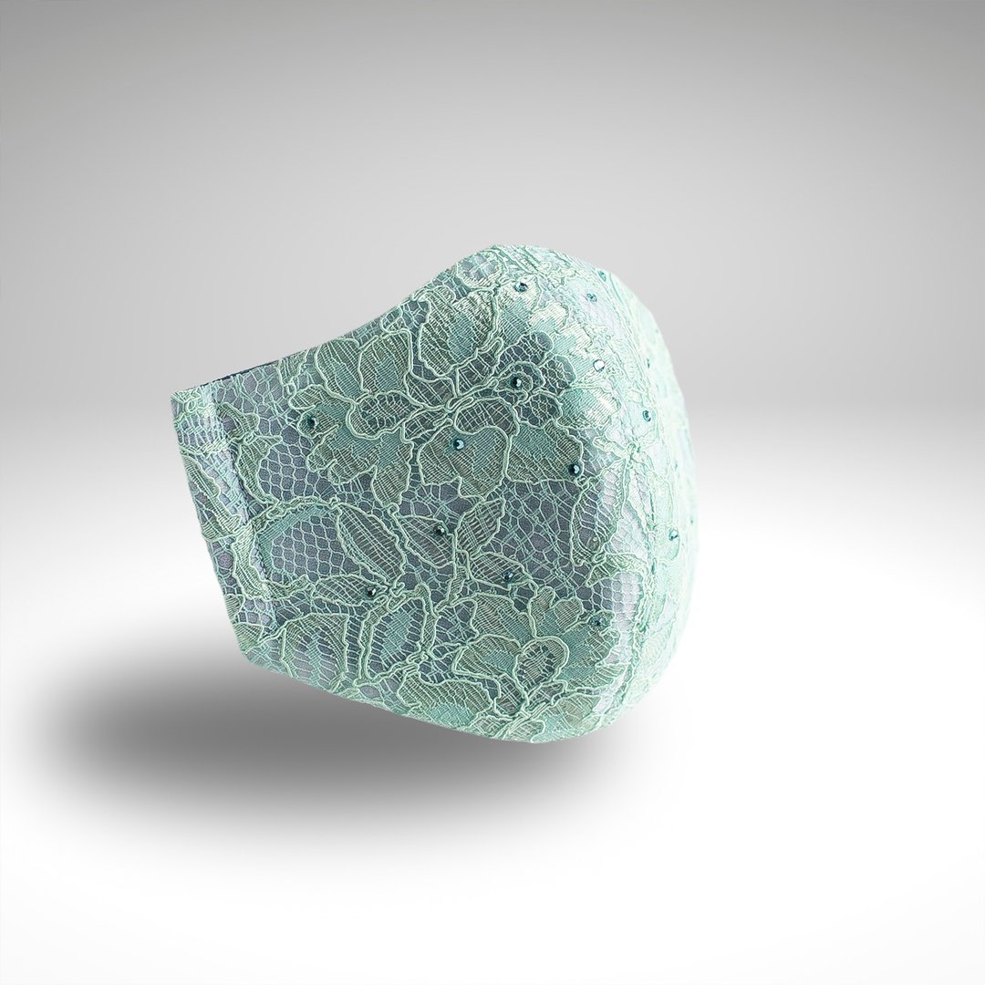 PSNY Swarovski / Race / Ice Green Filtered Mask LM5s - 口罩 - 棉 绿色
