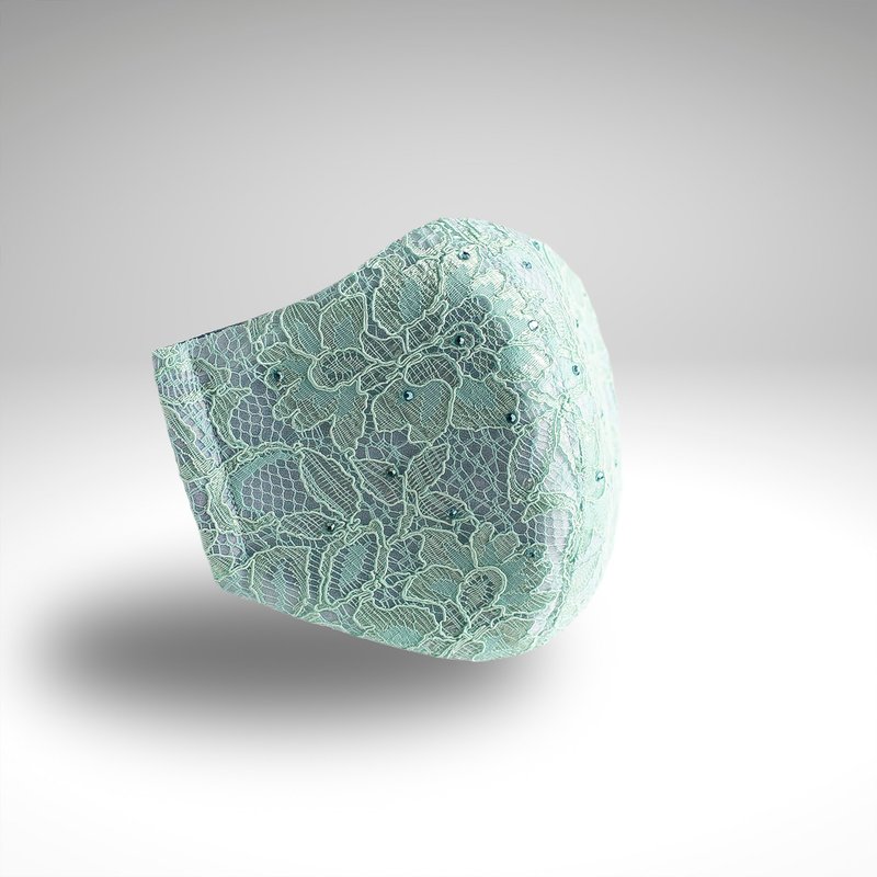 PSNY Swarovski / Race / Ice Green Filtered Mask LM5s - 口罩 - 棉．麻 绿色