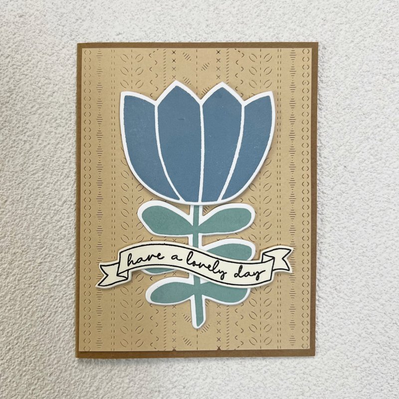 have a lovely day 郁金香卡 all occasions - 卡片/明信片 - 纸 卡其色