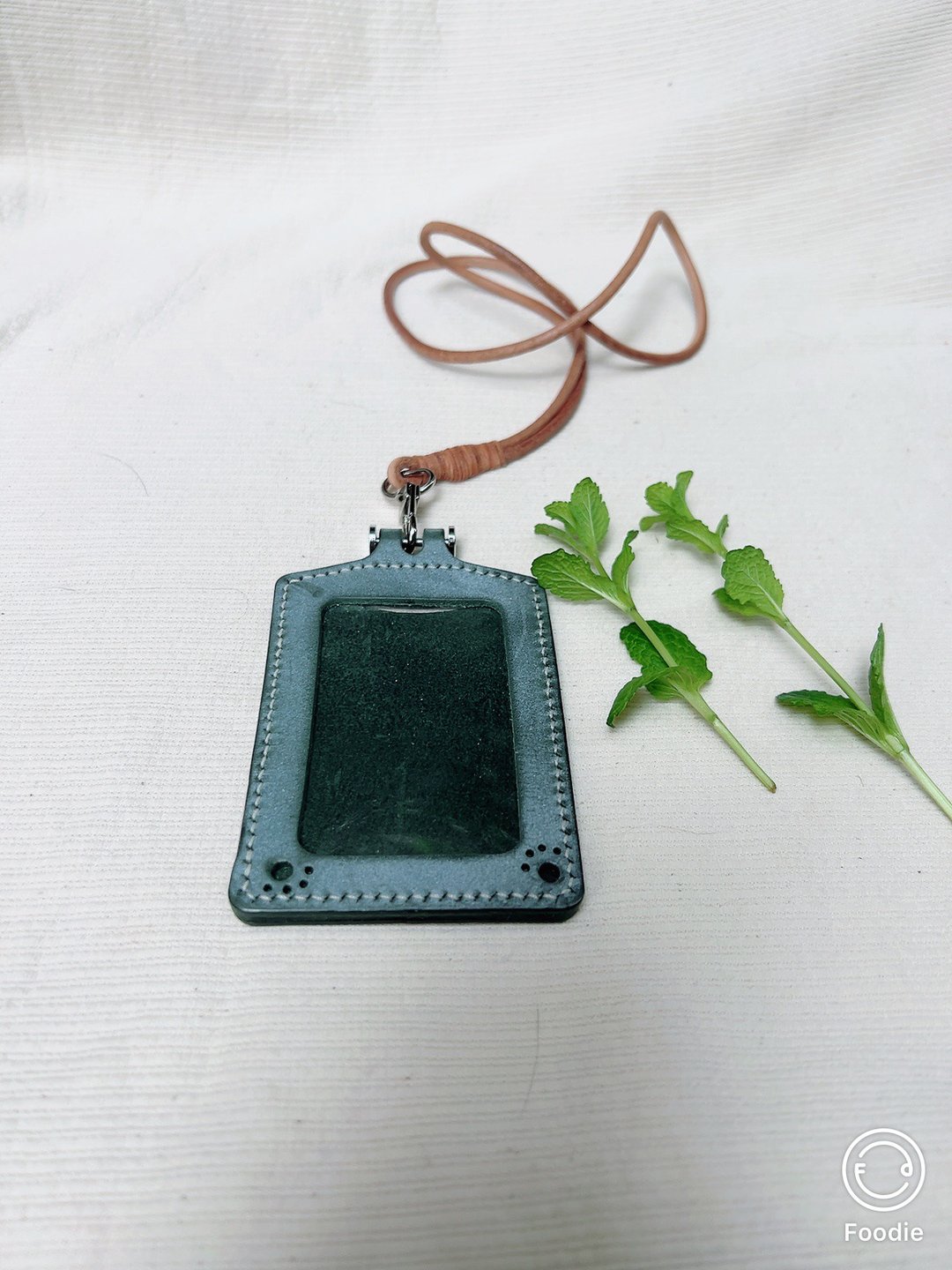 名牌/票卡/万用卡 - 名片夹/名片盒 - 真皮 蓝色