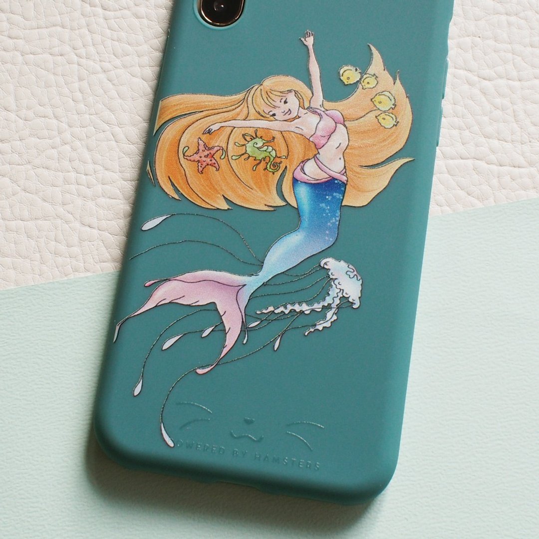 美人鱼,  iphone手机壳, iPhone14 series対応 - 手机壳/手机套 - 塑料 粉红色
