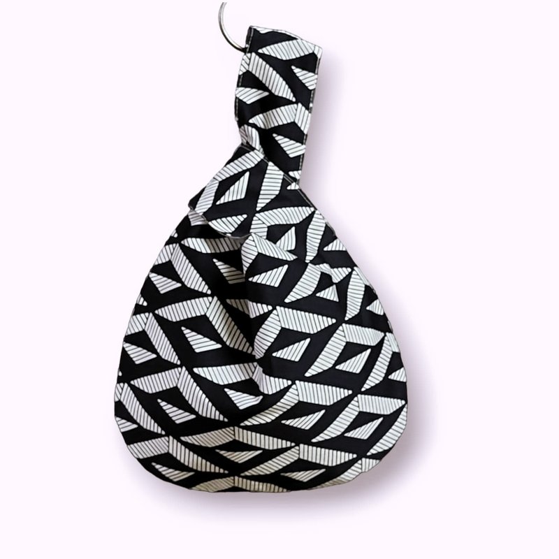 【MY。手作】 手腕袋 ~  三角几何 - 手提包/手提袋 - 棉．麻 多色