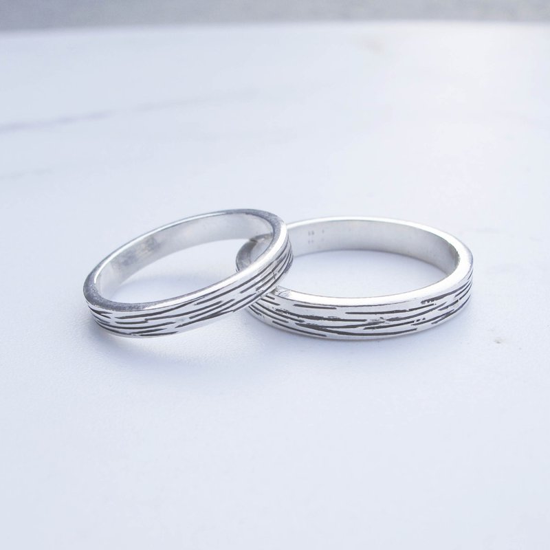 DIY手工银饰教学卷 |文化币可 |横木纹 纯银情侣对戒 | 大员囡仔 - 金工/饰品 - 纯银 