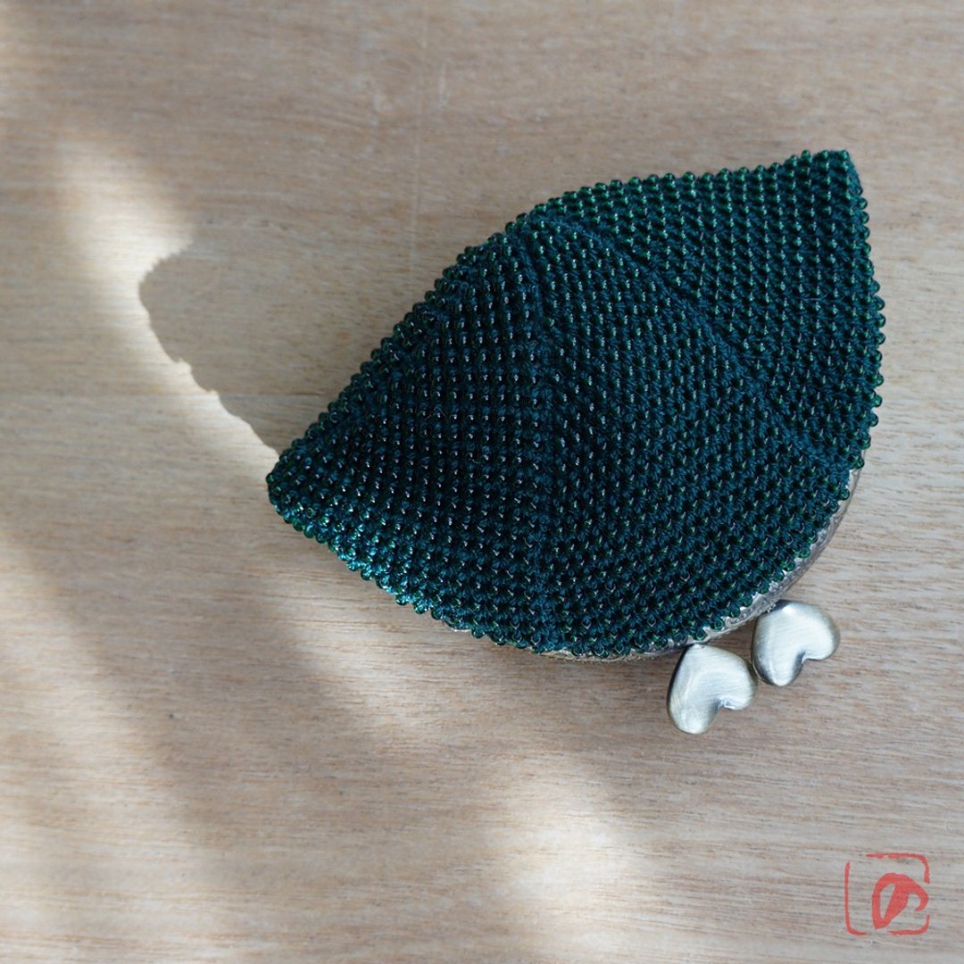 Ba-ba handmade Seedbeads crochet coinpurse No.1855 - 零钱包 - 其他材质 绿色
