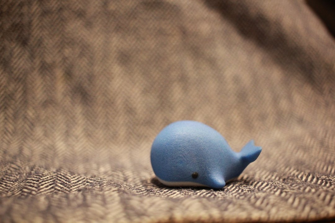 Whale Sea King Figurine Plaster - 摆饰 - 其他材质 蓝色