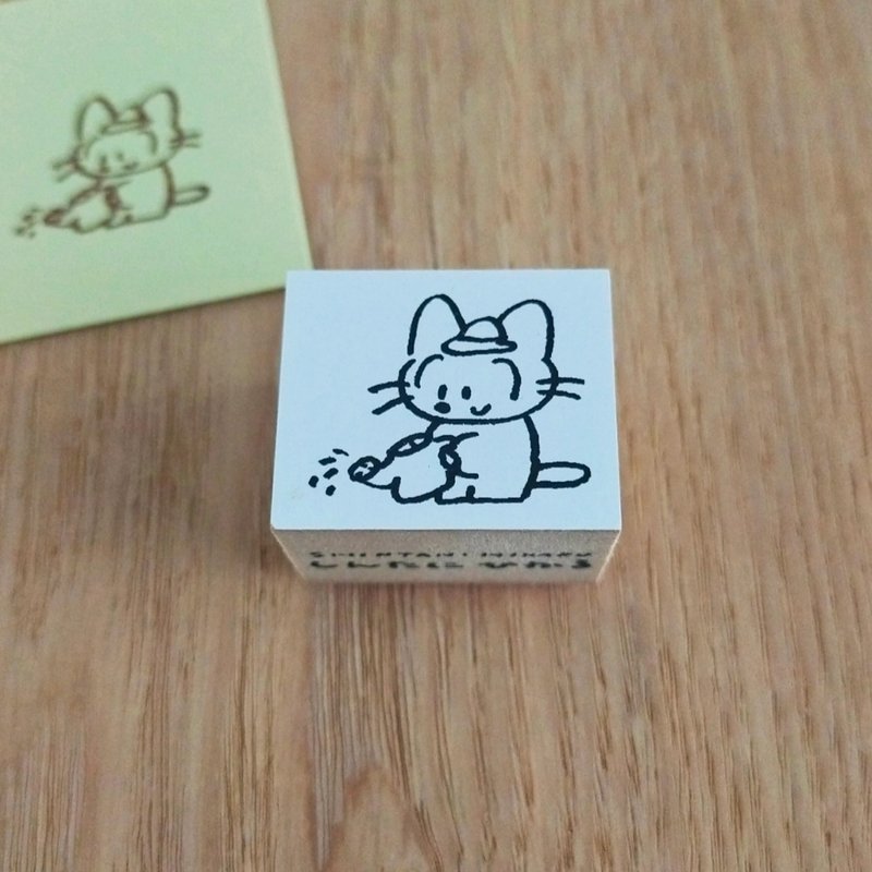 印章 浇水 30×25 手帐装饰・手帐排版・信件・包装・礼物 - 印章/印台 - 木头 