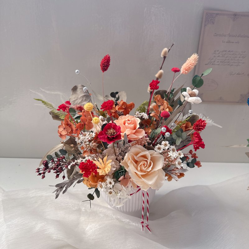 花礼 | 美好时光•丰岁盈门永生桌花、永生盆花 - 干燥花/捧花 - 植物．花 多色