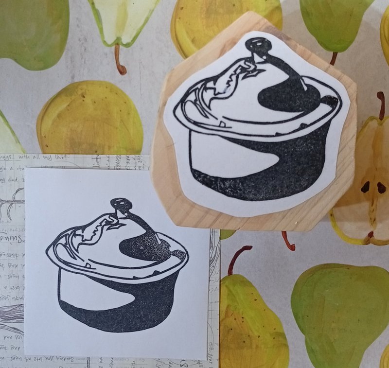 橡皮擦印章 / 奶奶家的锅子 - 印章/印台 - 塑料 