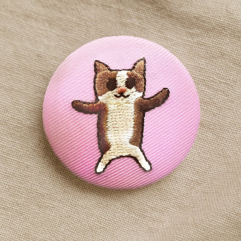 【迷因猫猫系列】HAPPY猫 | 刺绣磁铁 - 冰箱贴/磁贴 - 绣线 多色