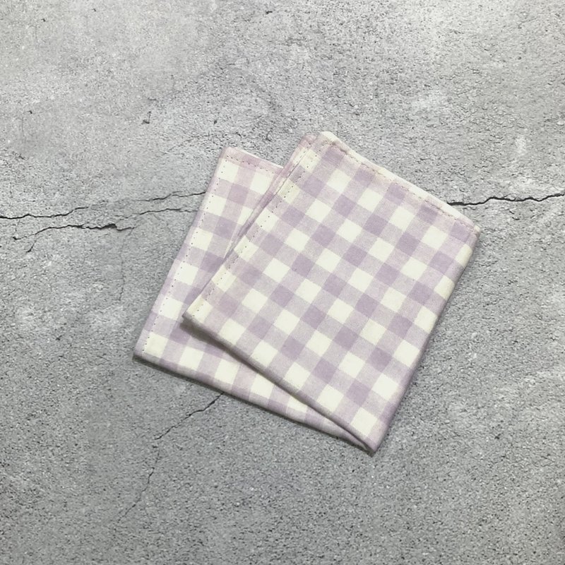 日本四层纱手帕 - 手帕/方巾 - 棉．麻 紫色