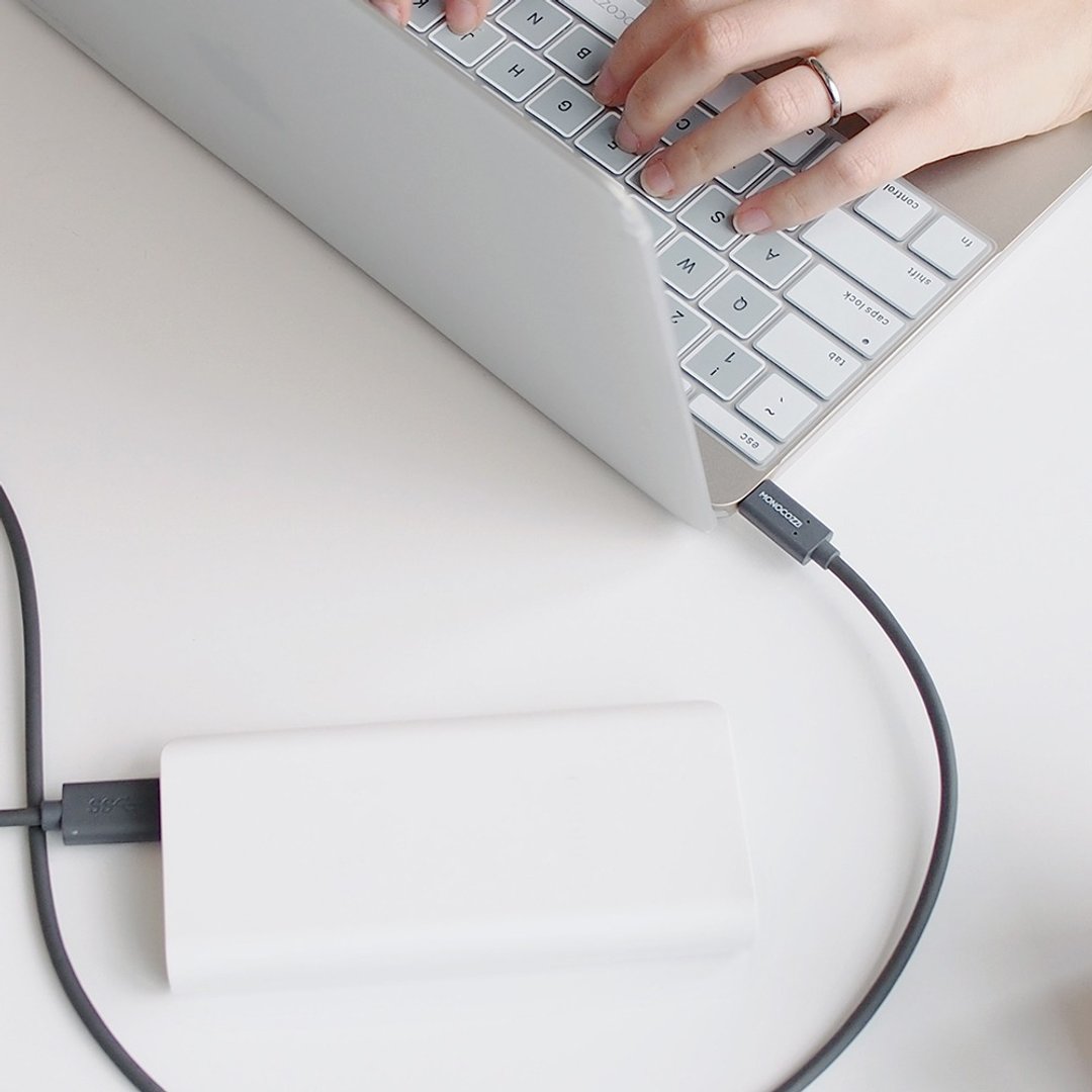 VITAL POWER | USB-C 至 USB 5GBPS 连接线 - 灰色 - 充电宝/传输线 - 纸 灰色