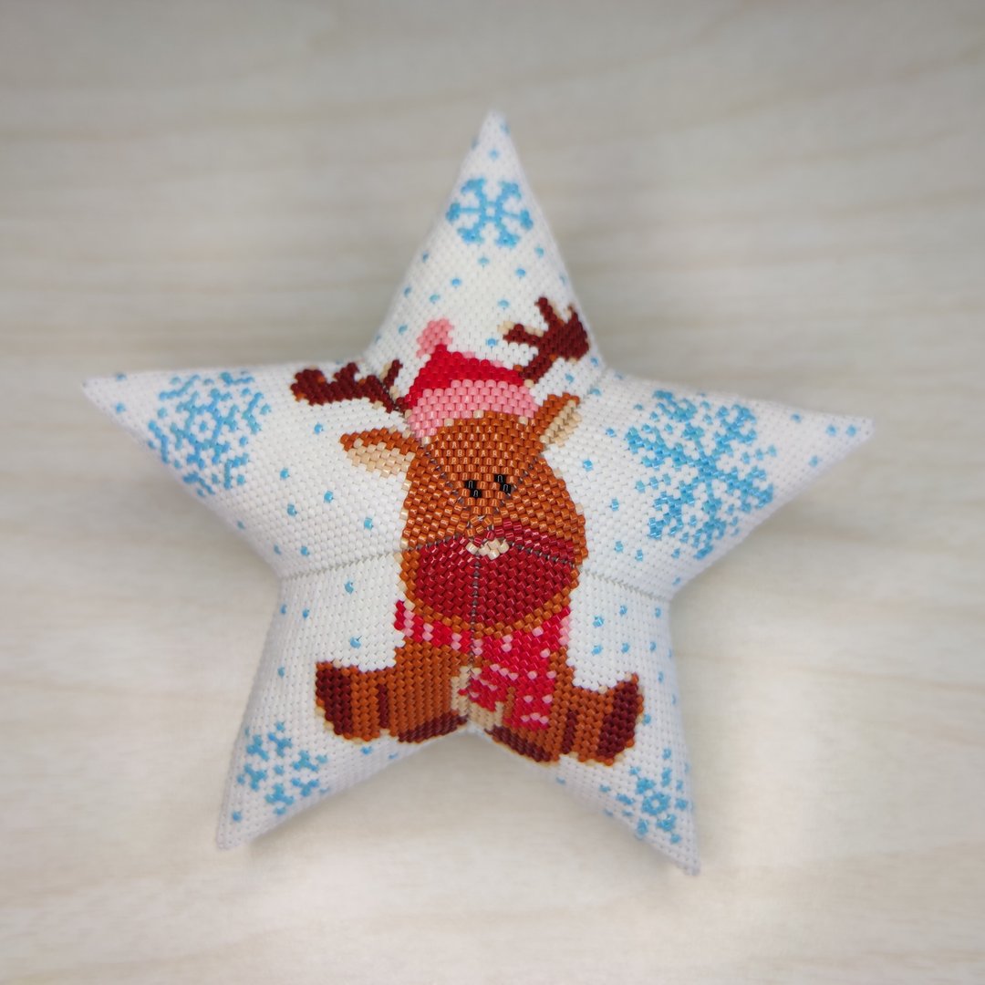 PDF Pattern 3D Star Moose Beaded Star 3D Peyote Star 3D Star Pattern - 手工艺教程/工具书 - 其他材质 