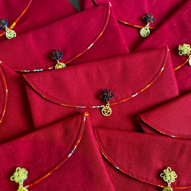 金字珍言 .自选字///布红包袋 . 存折套 . 钞票收纳 . 金马年 - 红包/春联 - 棉．麻 红色