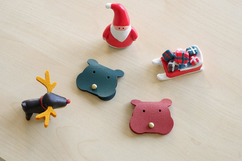Christmas Earphone/Cable Holder - 卷线器/电线收纳 - 真皮 多色