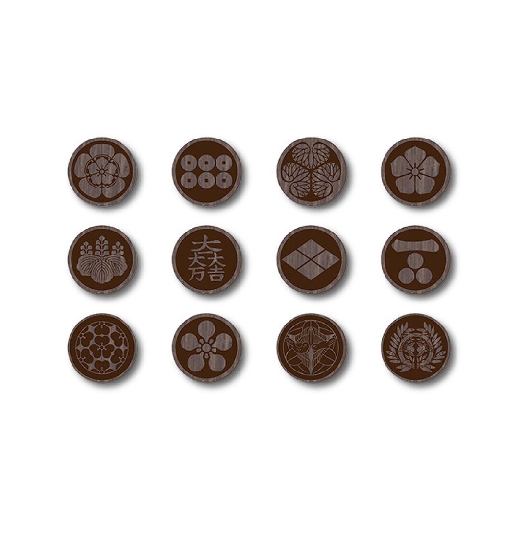 日本武将家徽磁铁 - 其他 - 木头 绿色