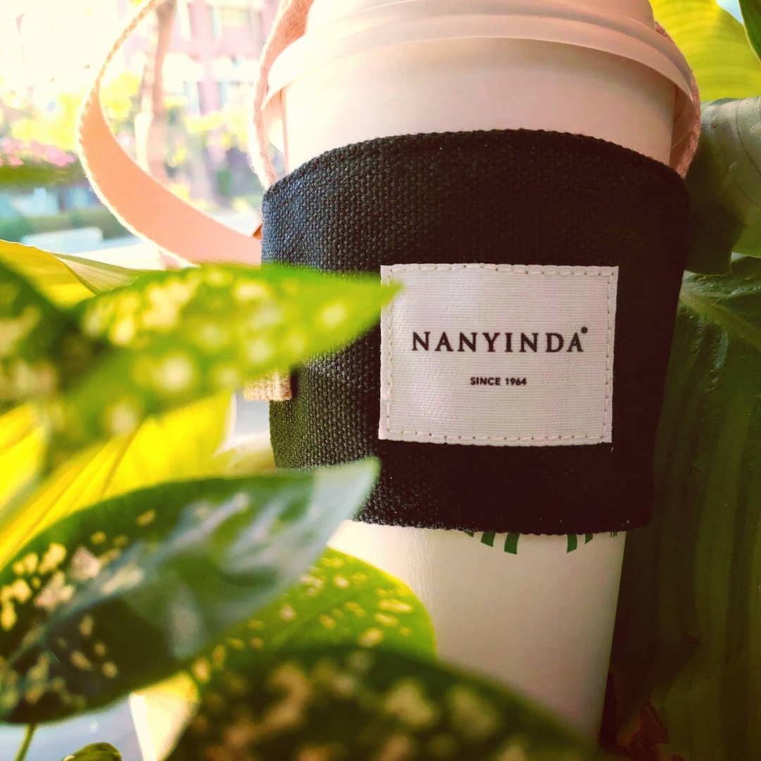 NANYINDA杯套 - 随行杯提袋/水壶袋 - 环保材料 黑色