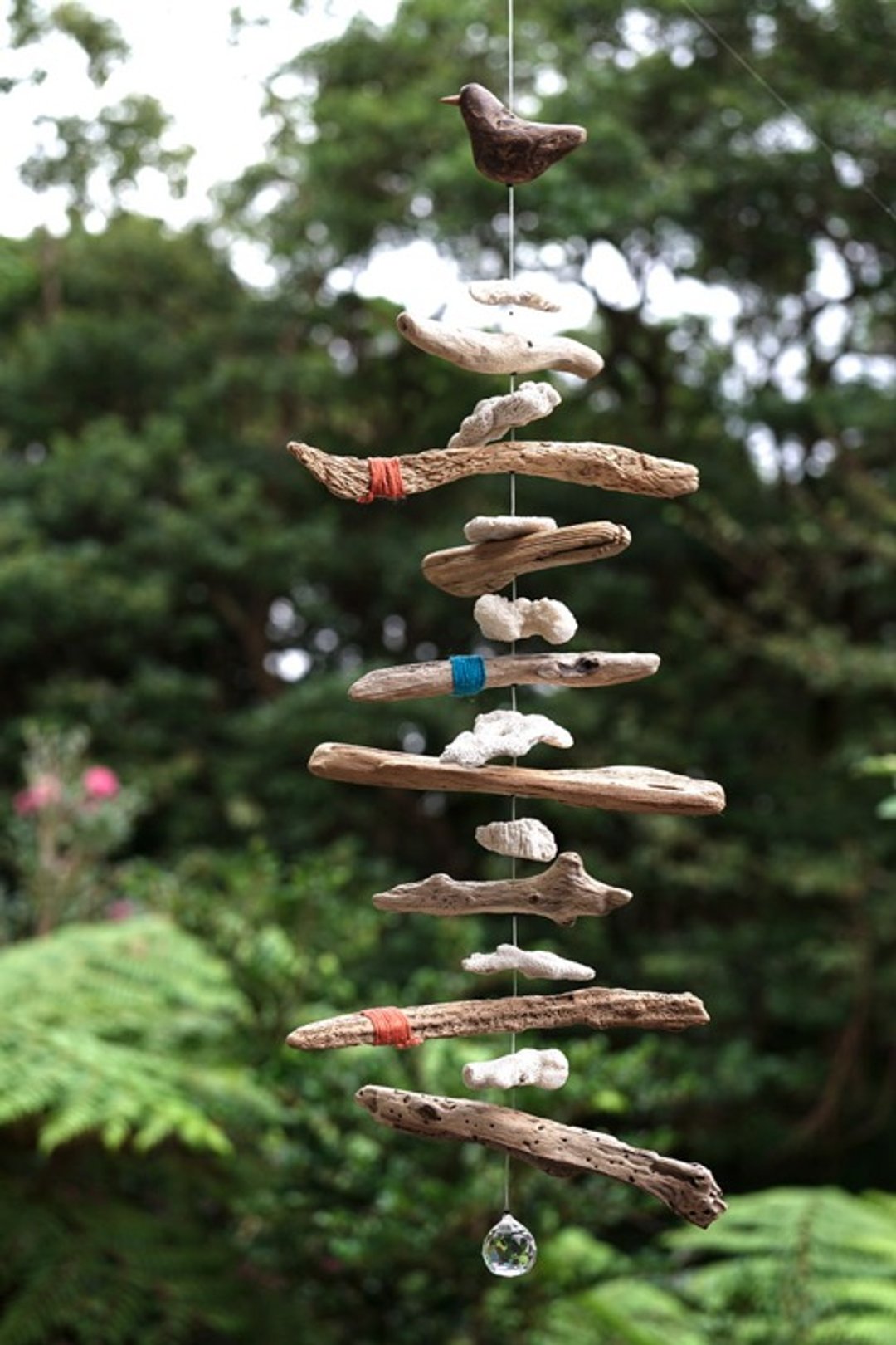 [Free Shipping] #10 Driftwood Sun Catcher & Mobile★With Driftwood Bird ★ - 摆饰 - 玻璃 