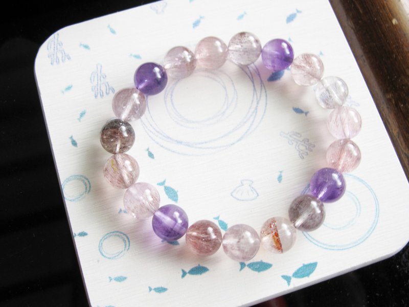 三轮骨干超七10mm(Super Seven)【入门超七】【原件寄出】 - 手链/手环 - 水晶 多色