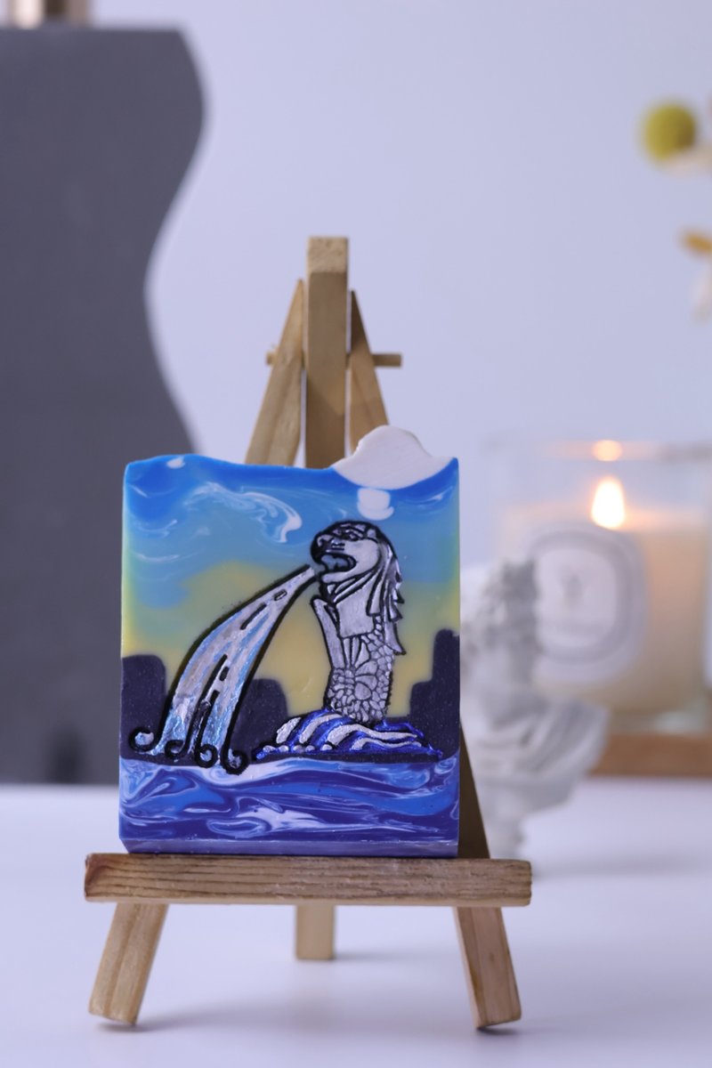 新加坡必到景点 鱼尾狮公园广场手工皂 - 肥皂/手工皂 - 其他材质 蓝色