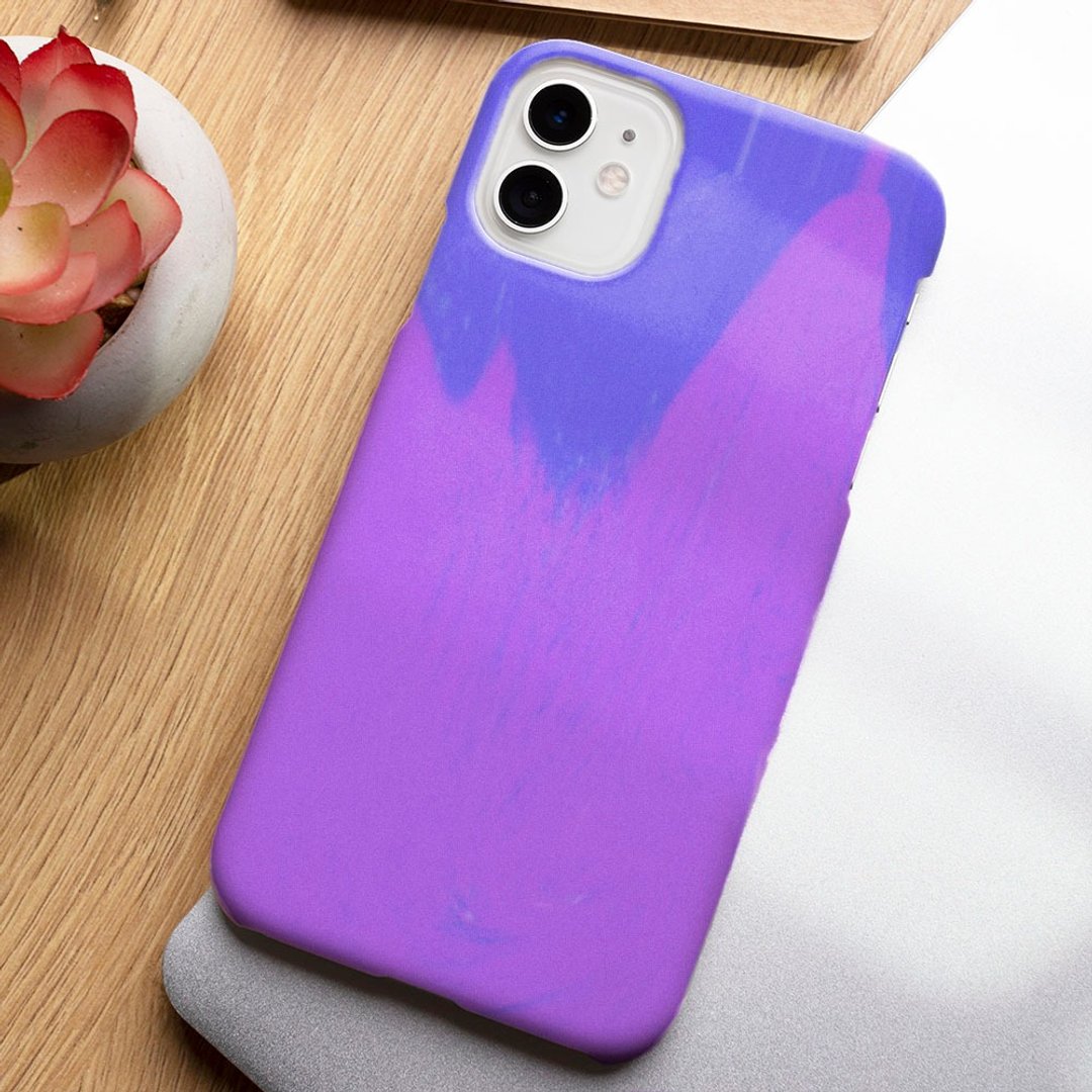 客制手机壳 iPhone 14 13 Pro Matte 复古酿造年份液体3 4蓝紫灰 - 手机壳/手机套 - 塑料 多色