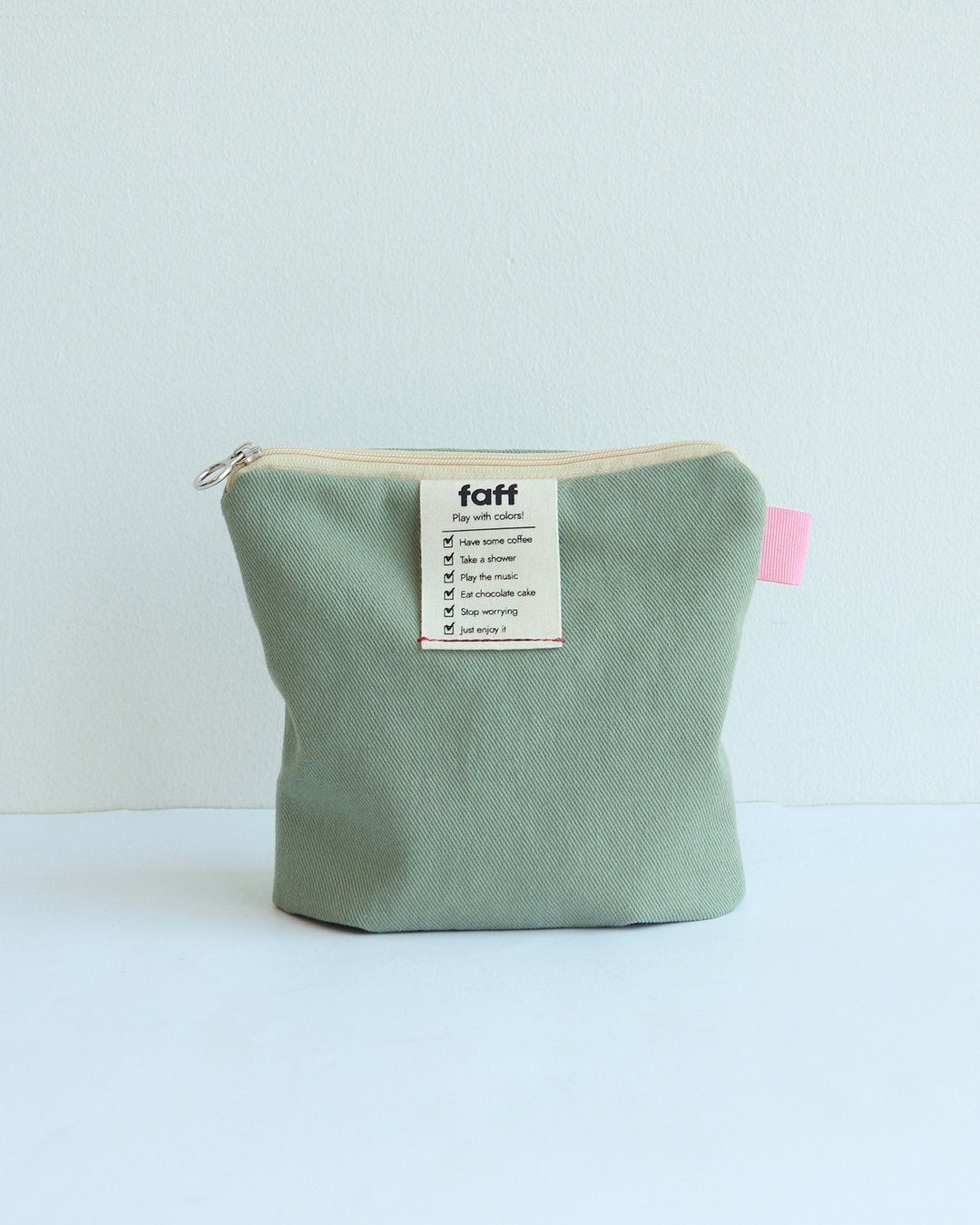faff Pouch 抹茶绿 - 化妆包/杂物包 - 棉 绿色