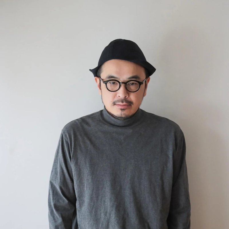 OMAKE.jp 双帽沿帽TwoBrimsCap 黑 - 帽子 - 棉．麻 黑色