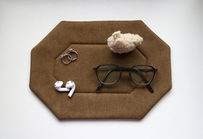 八角置物垫 餐垫 / 牛仔棕 - 杯垫 - 棉．麻 咖啡色