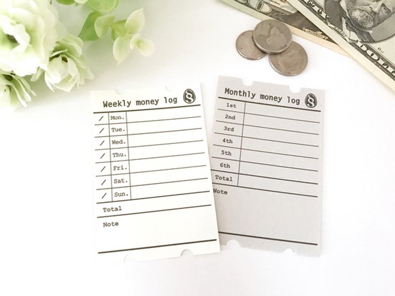 Money log sheet / Design like a ticket - 笔记本/手帐 - 纸 