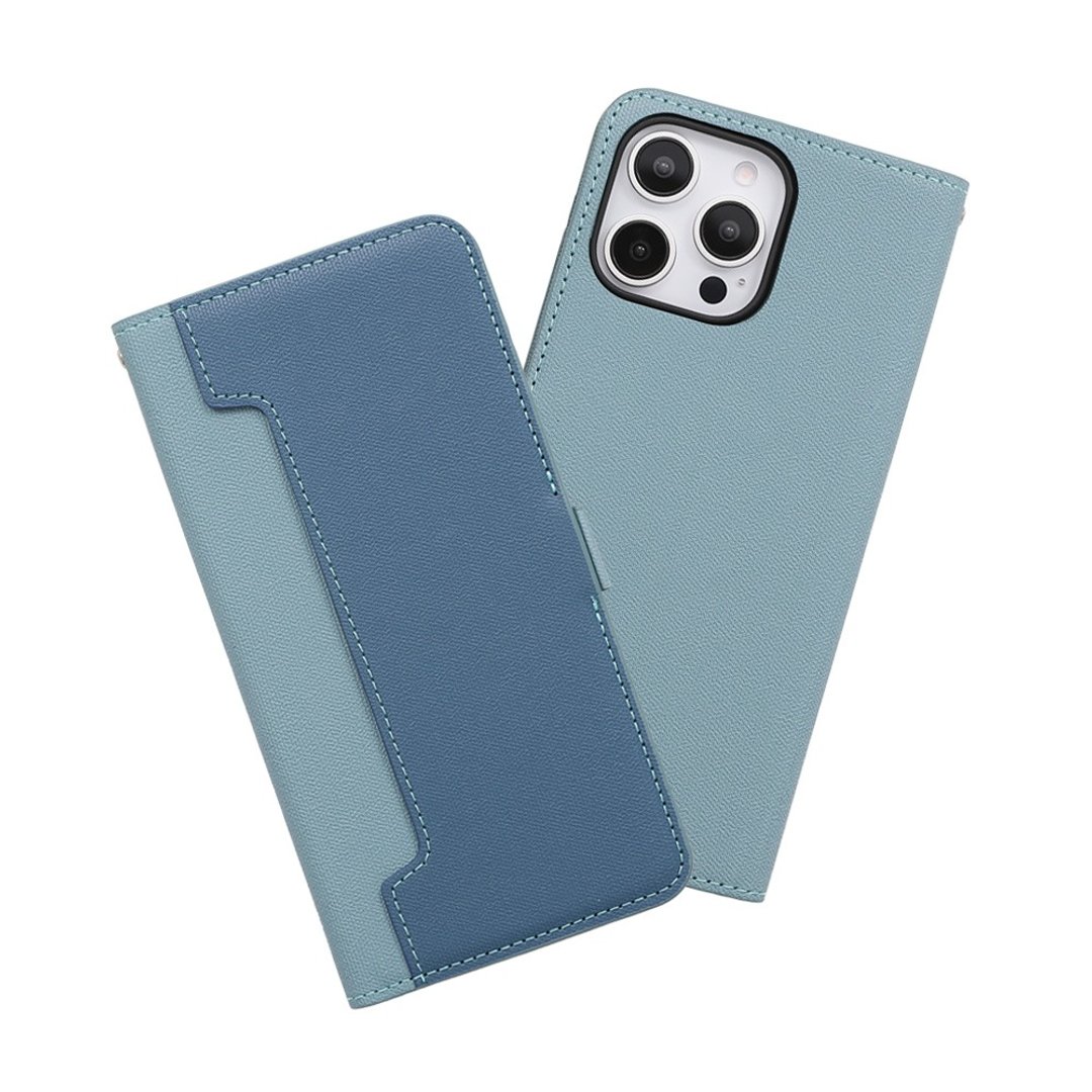 CASE SHOP iPhone 16 系列 侧掀站立式皮套-蓝 - 手机壳/手机套 - 其他材质 蓝色