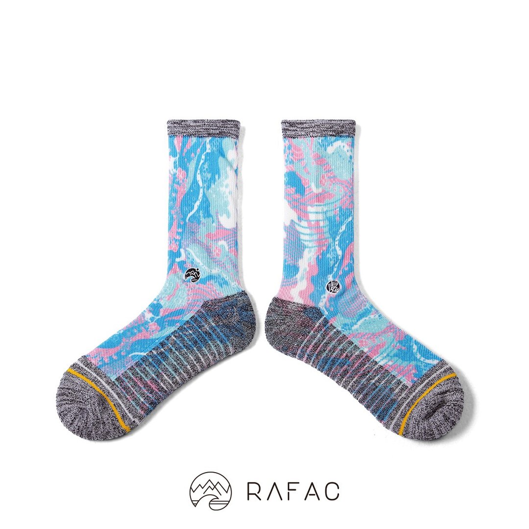 快速出货# RAFAC时髦运动中筒袜_处处联名 泡泡嗨海 - 袜子 - 环保材料 蓝色