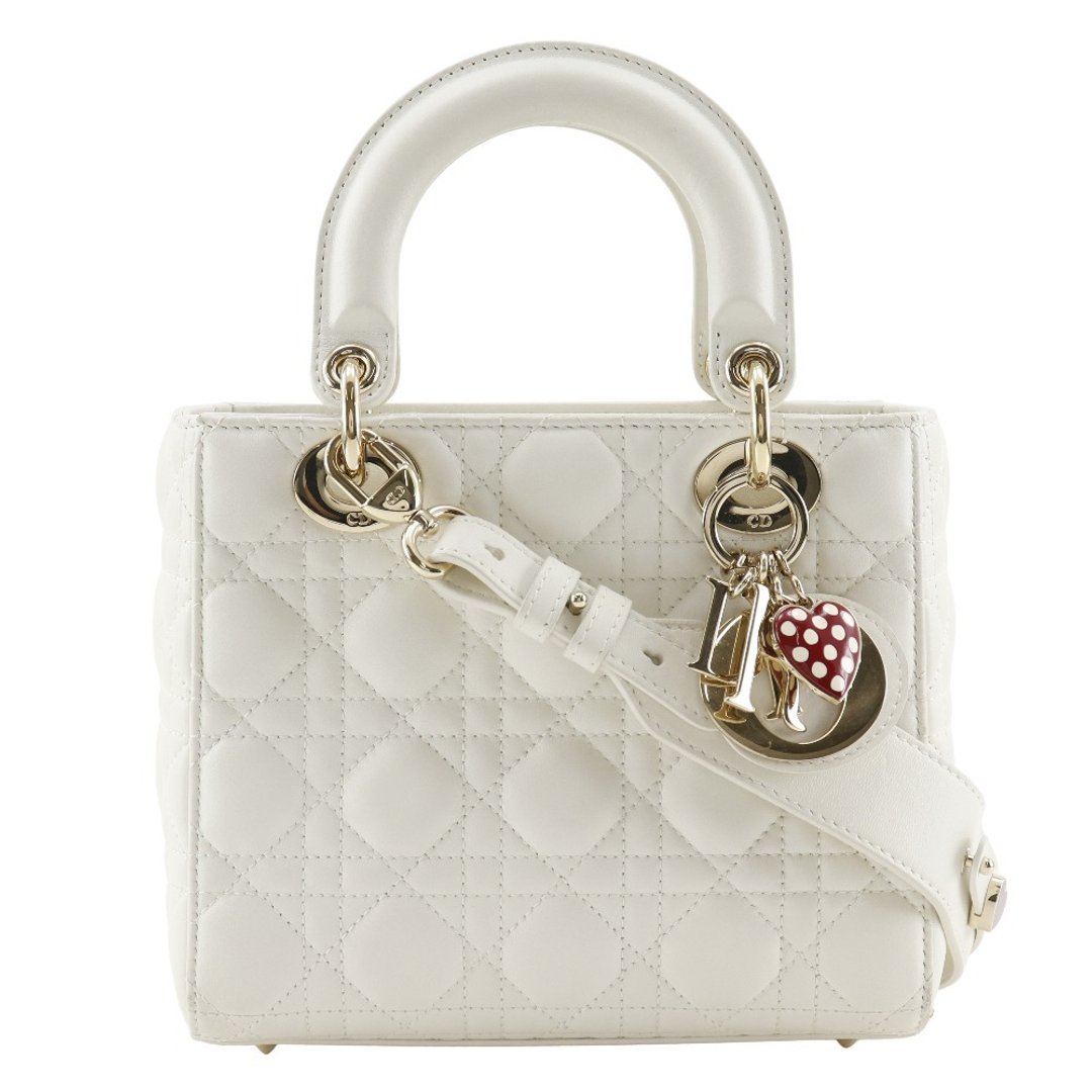 [日本直送] Christian Dior Lady Dior 小号 M0538ONGE 两用手提包，Cannage 皮革，白色，女款 [二手] - 手提包/手提袋 - 真皮 白色