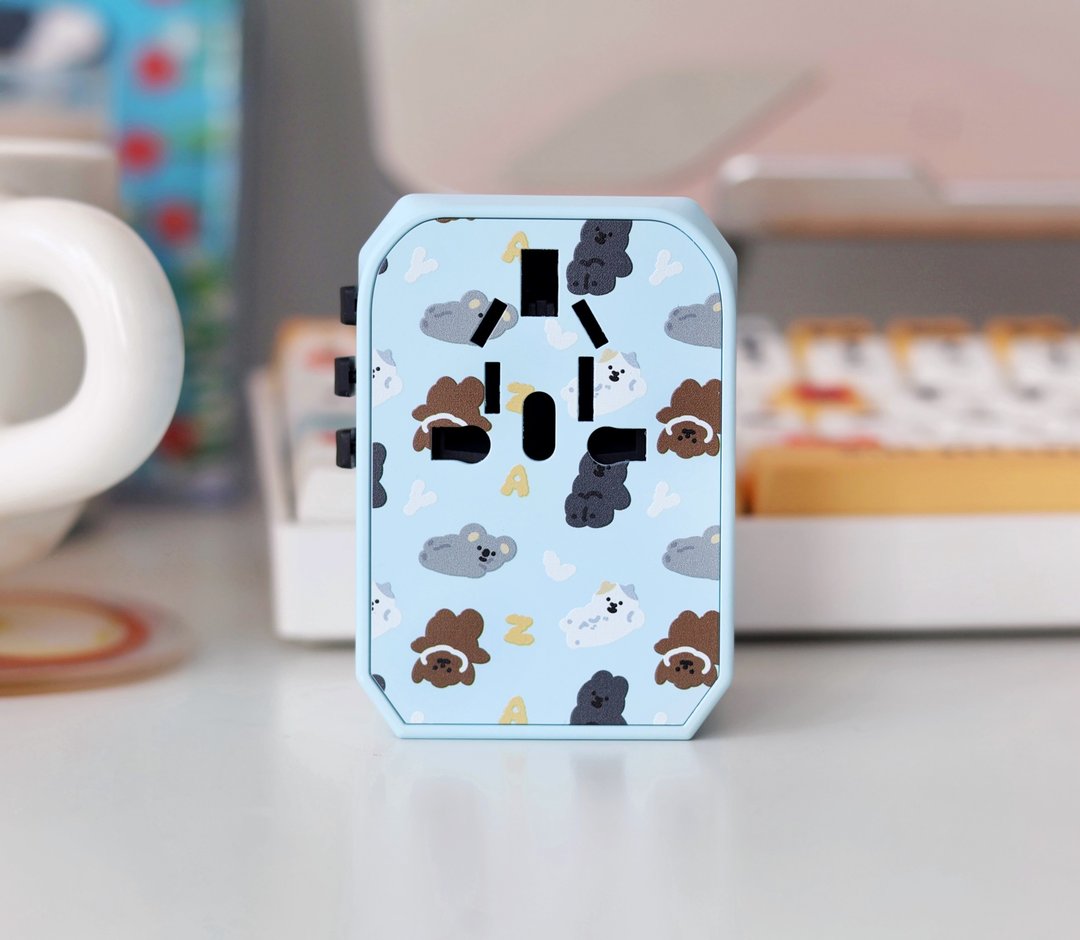 Smile Studio x Vinnic 30W PD 多用途旅行转换器 - Lazy - 其他 - 塑料 蓝色