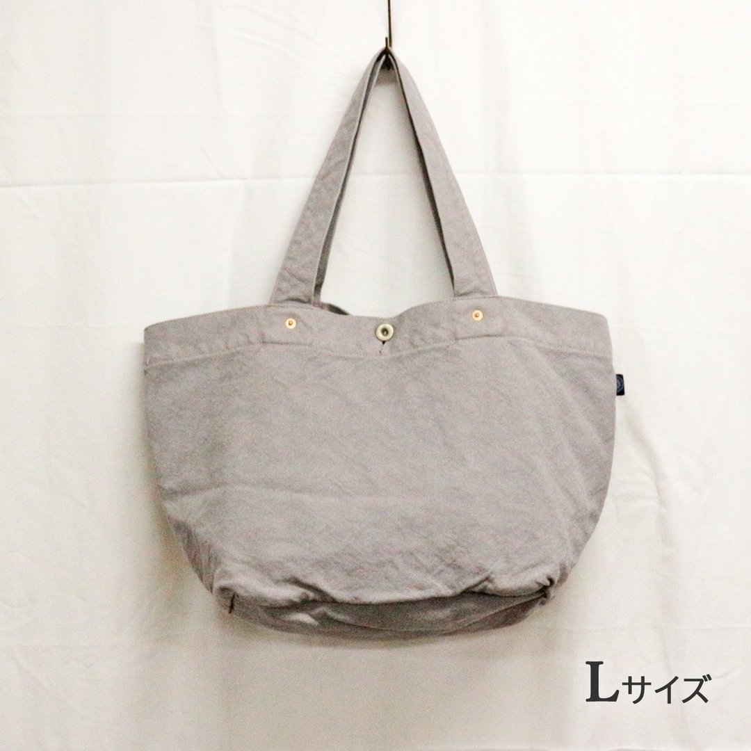 船型托特包 L 尺寸【2025秋冬限定色・Stone】(VC-7L) - 手提包/手提袋 - 棉 灰色