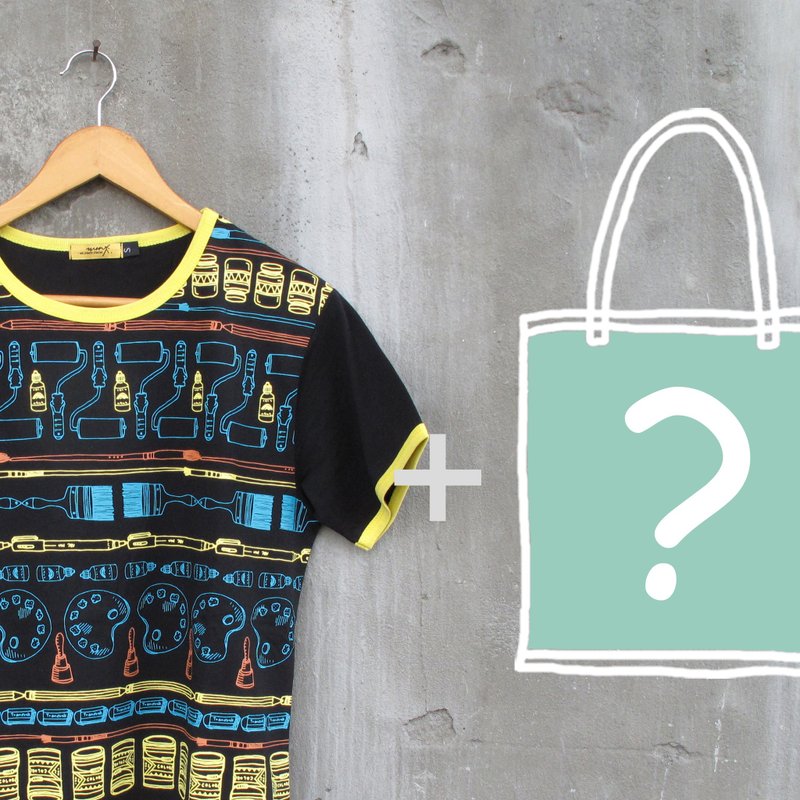 圣诞年终Double插画惊喜福袋-交换礼物$1000 - 束口袋双肩包 - 棉．麻 多色