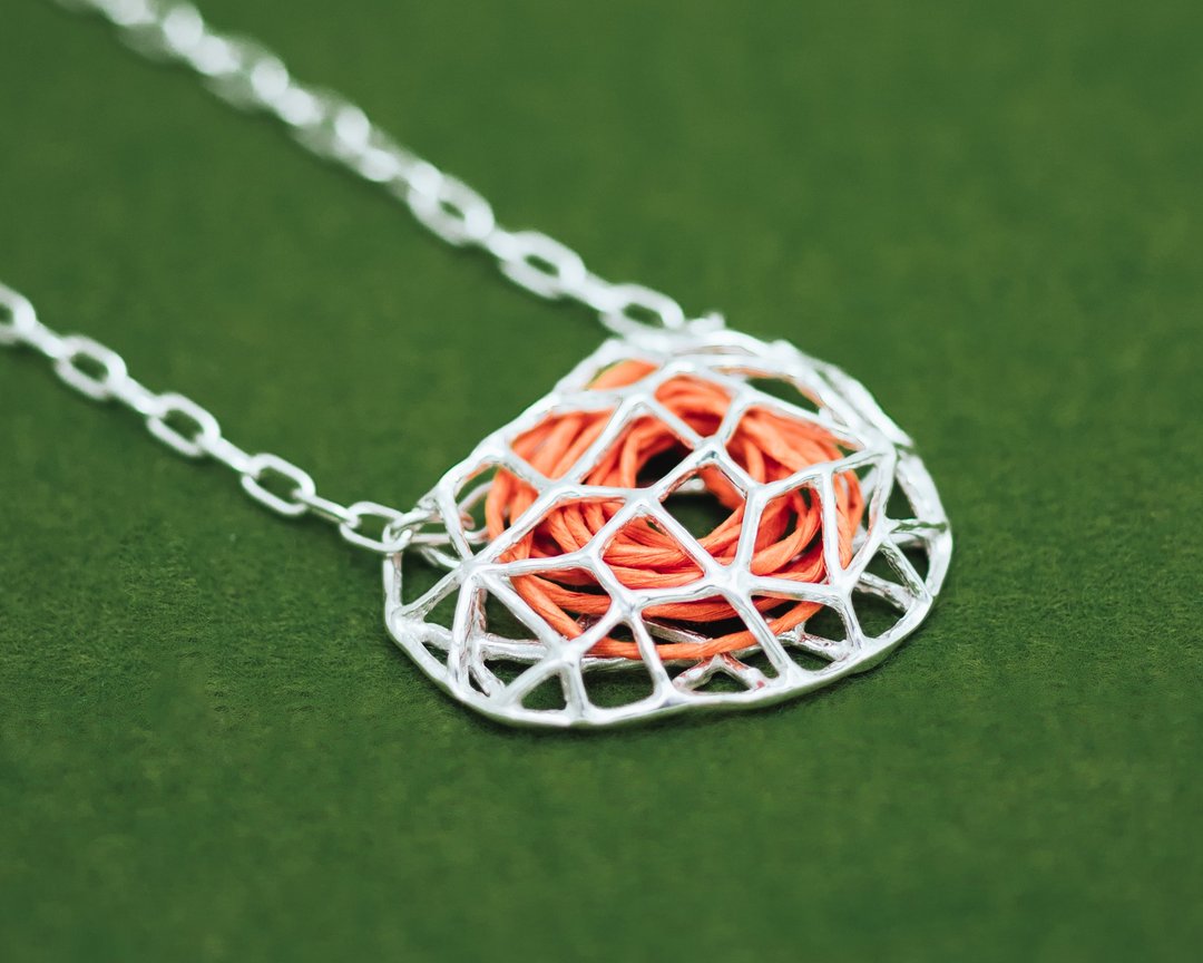 Borsetta necklace - customize color - geometric jewelry - chain and pendant set - 项链 - 银 银色