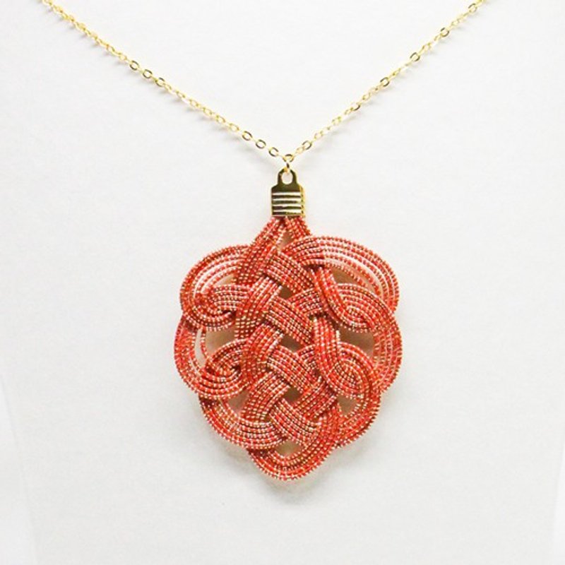 leaf necklace red - 项链 - 纸 红色