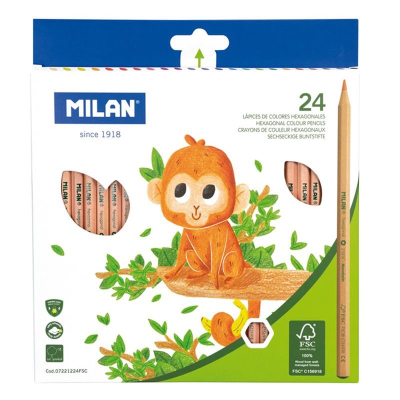 MILAN经典原木六角色铅笔_24色 - 其他书写用品 - 木头 多色