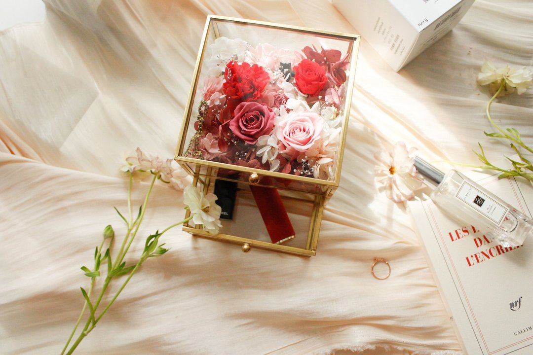 for mommy! / 母亲节款金属边收纳盒/母亲节礼物/母亲节花礼 - 干燥花/捧花 - 植物．花 
